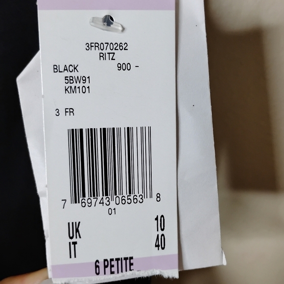 NWT Anne Klein Wide Leg Dress Pants 6P Black Wool Blend Lined Career - Picture 6 of 7